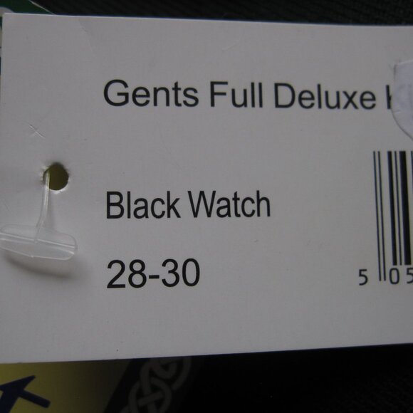 The Kilt Black Watch Tartan Kilt Gents Full Deluxe Mens 28-30 Green ST PATRICKS - Picture 4 of 4